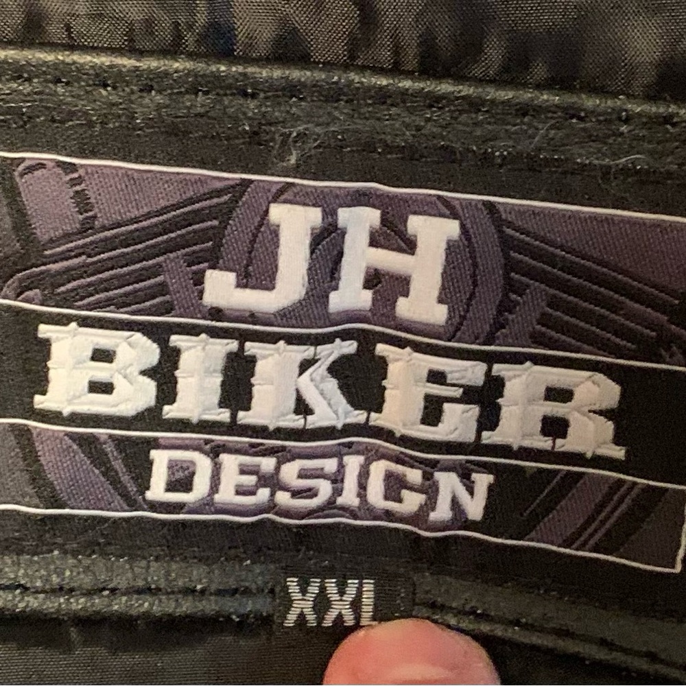 JH Biker design leather biker vest